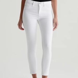 AG Prima Cigarette Crop WHITE JEANS